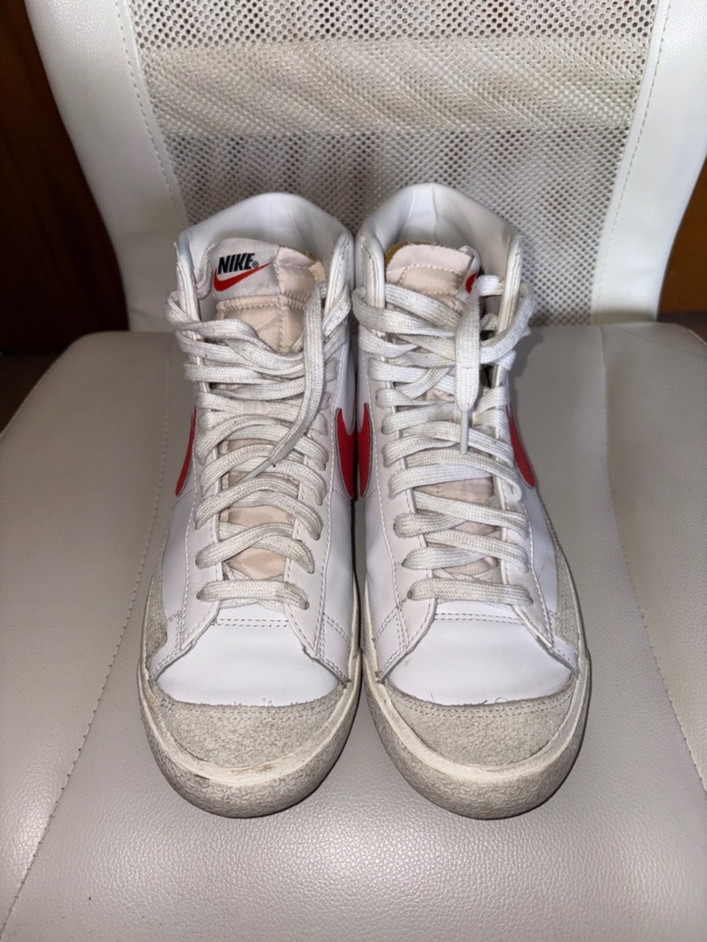 Nike White High-Top Blazers